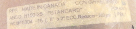 RPS ABCO Fiberglass FRP Eccentric Reducer 6" x 2" - Advance Operations
