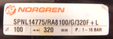 Norgren Pneumatic Cylinder SPNL14775 / RA8100 - Advance Operations