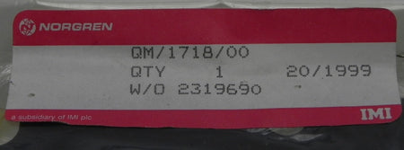 Norgren Repair Kit QM/1718/00 - Advance Operations