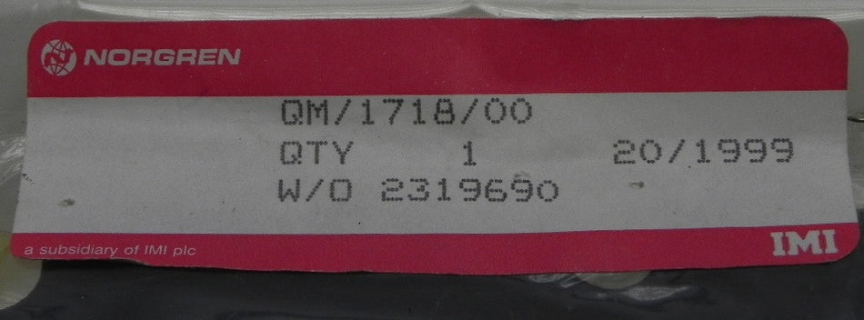Norgren Repair Kit QM/1718/00 - Advance Operations