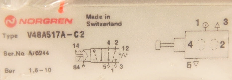 Norgren Solenoid Valve V48A517A-C2 5/2 - Advance Operations