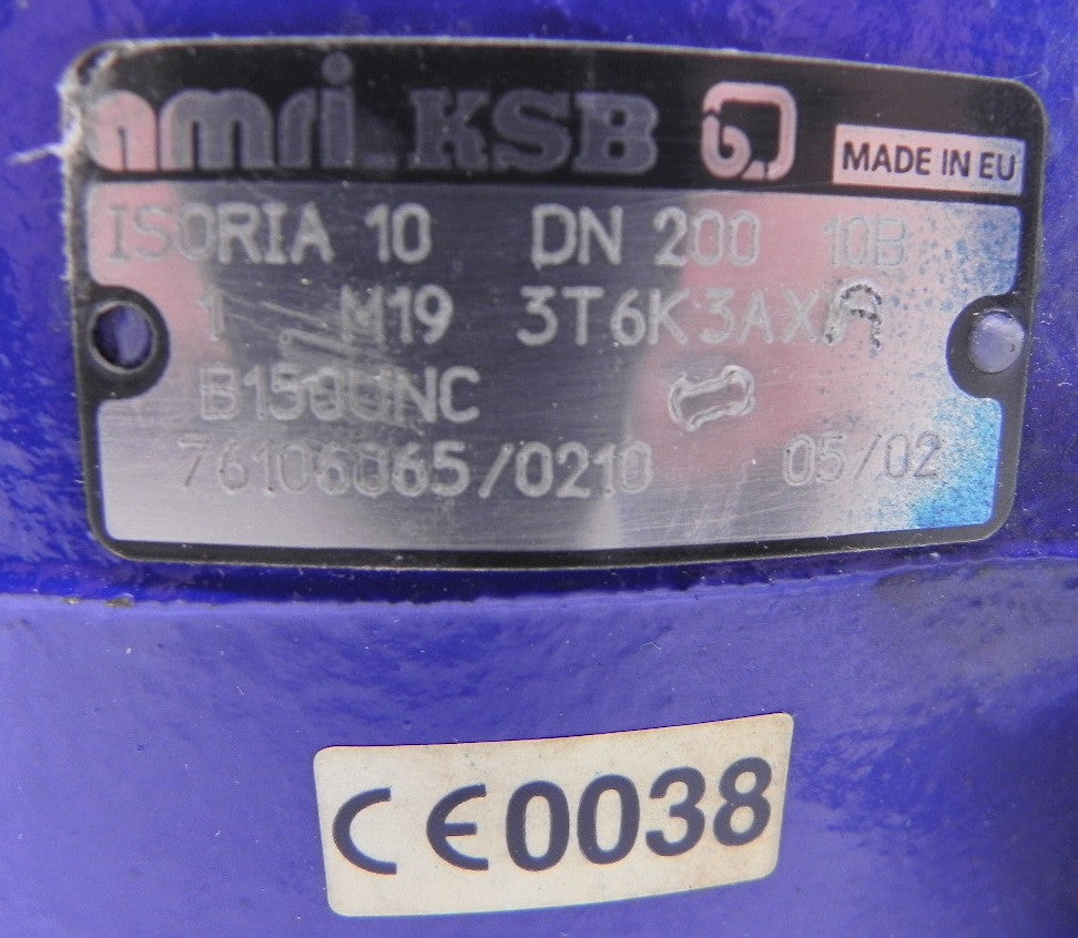 Amri KSB Butterfly Valve Isoria 10 DN200 8" - Advance Operations