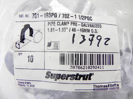Thomas & Betts Superstrut Pipe Clamp 702-193PG  (50) - Advance Operations