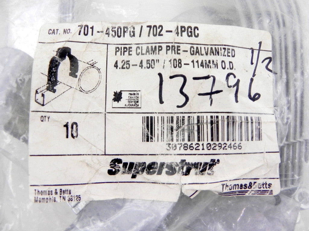 Thomas & Betts Superstrut Pipe Clamp 701-450PG (20) - Advance Operations