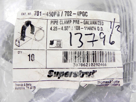Thomas & Betts Superstrut Pipe Clamp 701-450PG (20) - Advance Operations