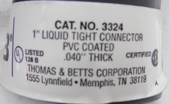 Thomas & Betts Liquid Tight Conn. 1" 3324 (Lot of 5) - Advance Operations