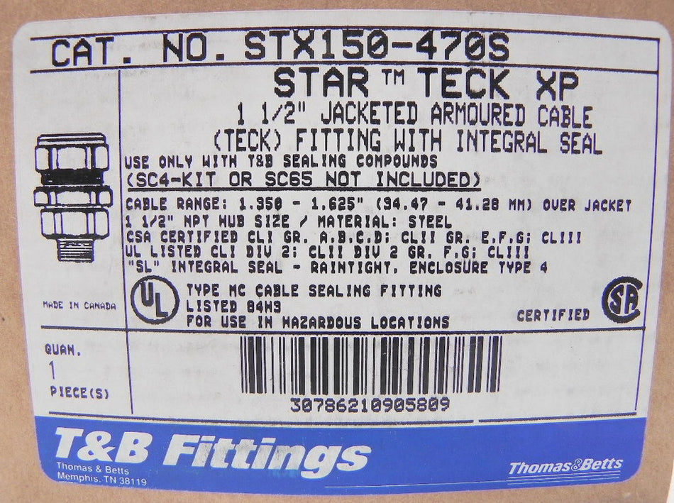 Thomas & Betts Teck Cable Fitting 1-1/2" STX150-470S - Advance Operations