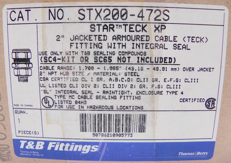 Thomas & Betts Star Teck Cable Fitting 2" STX200-472S - Advance Operations