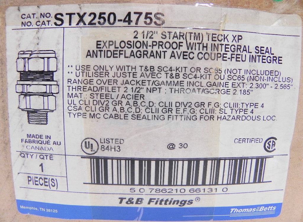 Thomas & Betts Teck Cable Fitting 2-1/2" STX250-475S - Advance Operations