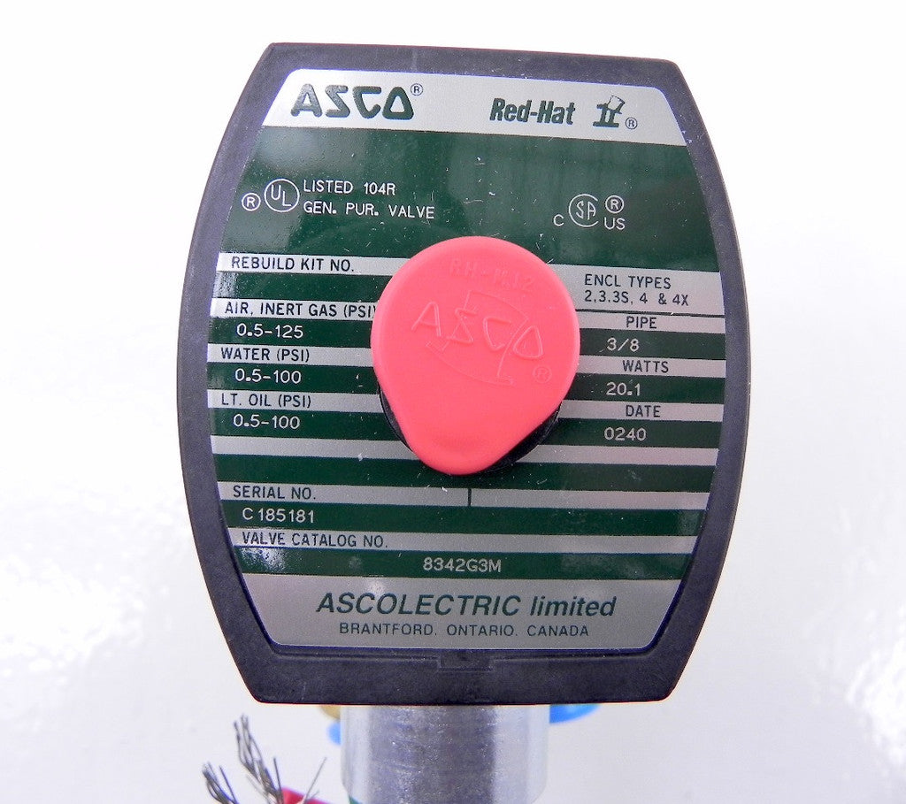 Asco / Red-Hat Solenoid Valve 8342G3M - Advance Operations