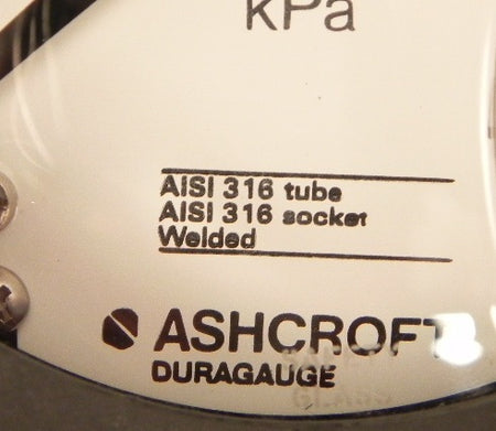 Ashcroft Duragauge 0-400 KPA - Advance Operations