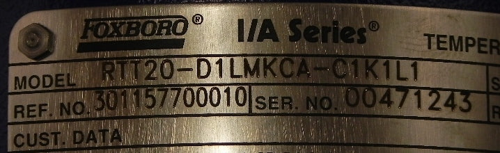 Foxboro Temperature Transmitter RTT20-D1LMKCA-C1K1L1M1 - Advance Operations