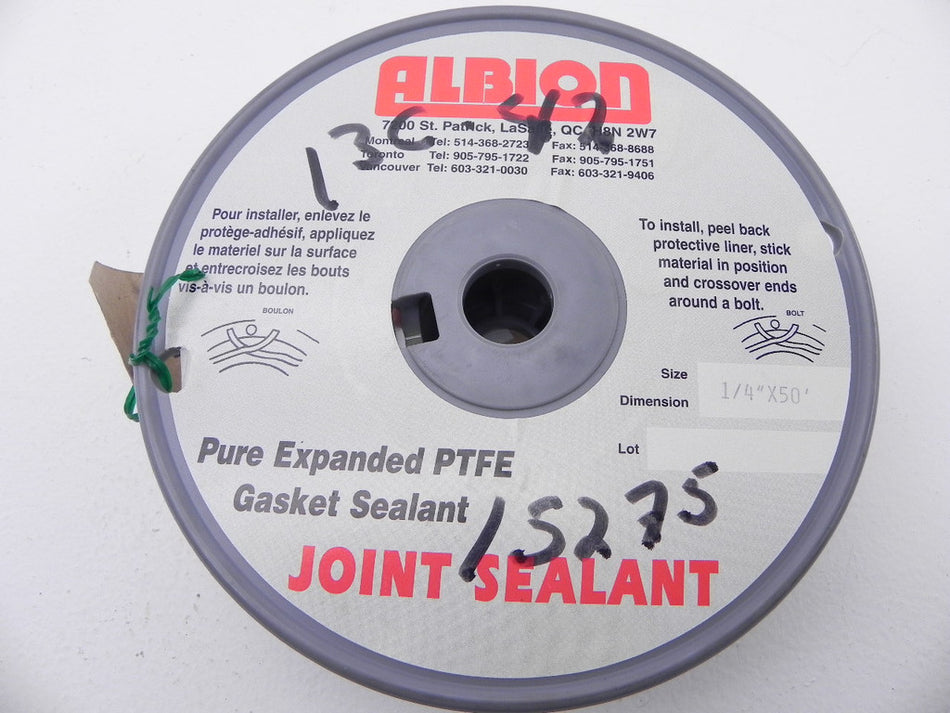 Carbone of America PTFE Joint Sealant 1/4 X 1/8 X 50 ft - Advance Operations