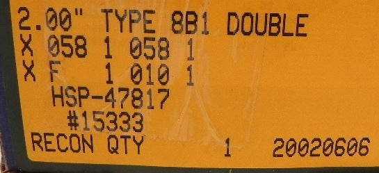 John Crane Mechanical Seal Type 8B1 DBL  2" - Advance Operations