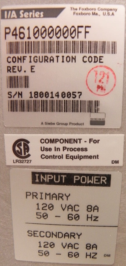 Foxboro Chassis 8 slots  P461000000FF + IPM02 Power Supply P0904HA - Advance Operations