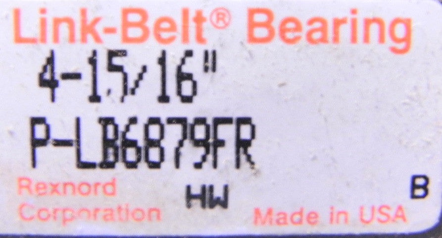 Link-Belt Bearing Pillow Block P-LB6879FR 4-15/16" - Advance Operations