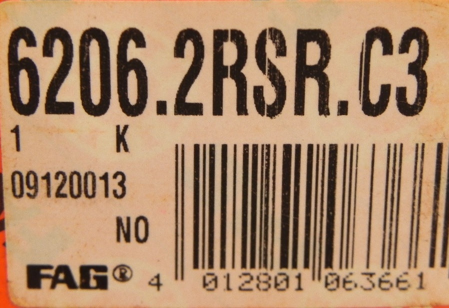SKF Deep Single Row Groove Ball Bearing 6206.2RSR.C3 (Lot of 4) - Advance Operations