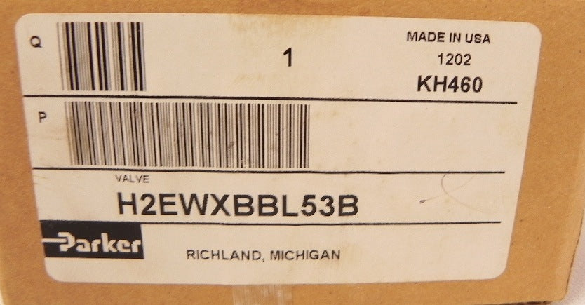 Parker Pneumatic Valve H2EWXBBL53B Solenoid 120V 5/2 New - Advance Operations