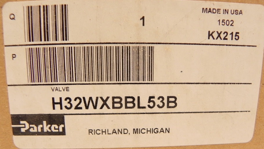 Parker Pneumatic Solenoid Valve 1/2" NPT H32WXBBL53B - Advance Operations