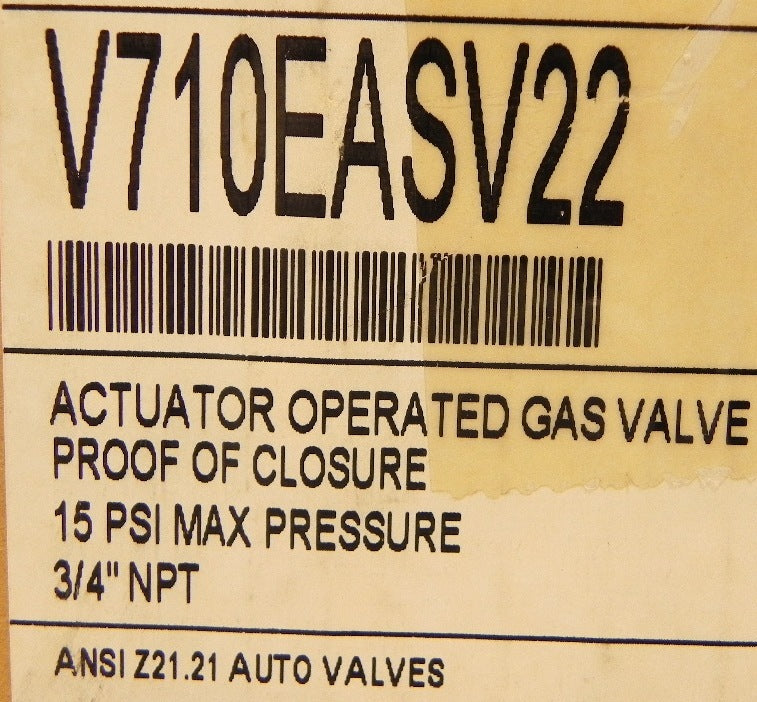 Asco 2-Way Normally Closed Globe Type  Gas Valve V710EASV22 - Advance Operations