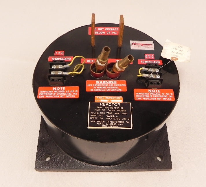 Hunterdon ABB Water-cooled Reactor Choke 170A 3AUA477001B61 600V  BB-1524-97 - Advance Operations