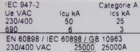 ABB 2 Poles 50 A Circuit Breaker S502-D50 - Advance Operations