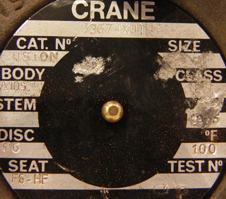 Crane 1" Class 800 Check Valve Piston - Advance Operations