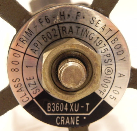 Crane Gate Valve 1" NPT B3604XU-T - Advance Operations