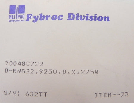 Fybroc O-Ring 70048C722 (22.925" X 0.275") - Advance Operations