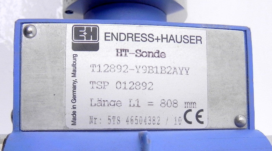 Endress+Hauser High Temperature Probe T12892 - Advance Operations