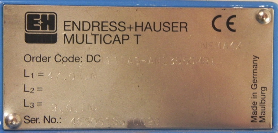 Endress+Hauser Multicap T Level Probe DC11TAS - Advance Operations