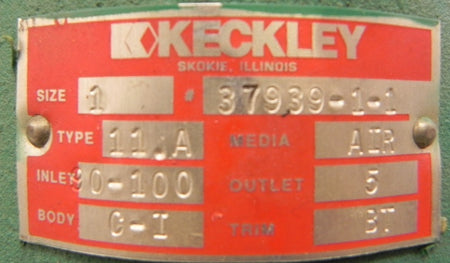 Keckley Pressure Regulator 1" Type 11.A / 11-A - Advance Operations