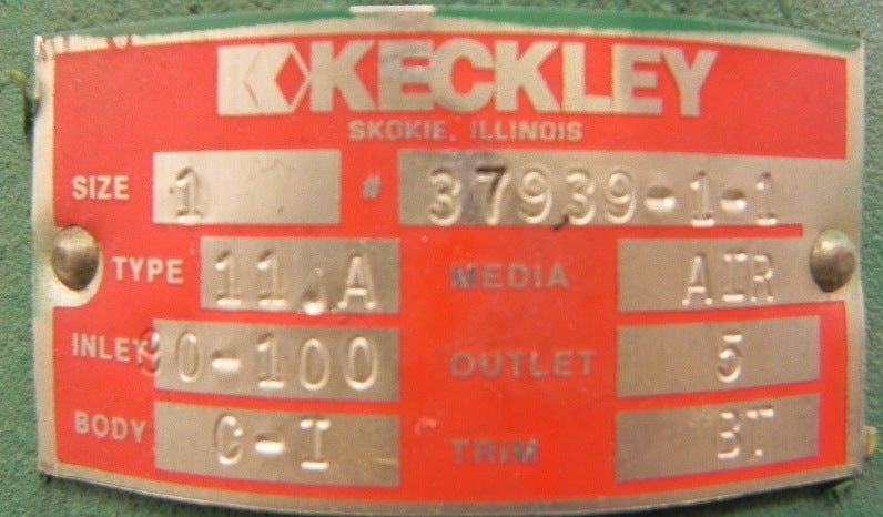 Keckley Pressure Regulator 1" Type 11.A / 11-A - Advance Operations