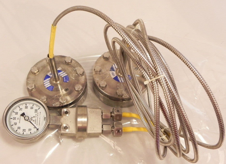 Wika 100 kPa Differential Pressure Gauge + Diaphragm w/ Seals 732.51 / 990.41 2