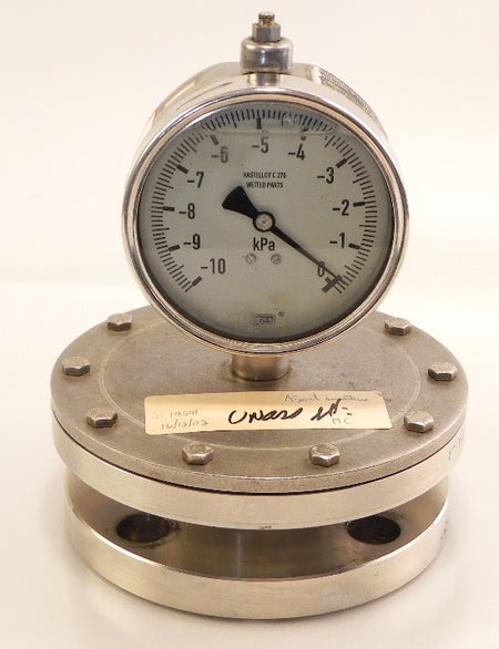 Wika Pressure Gauge w/ Diaphragm 433.50 (-10-0 kPa) - Advance Operations