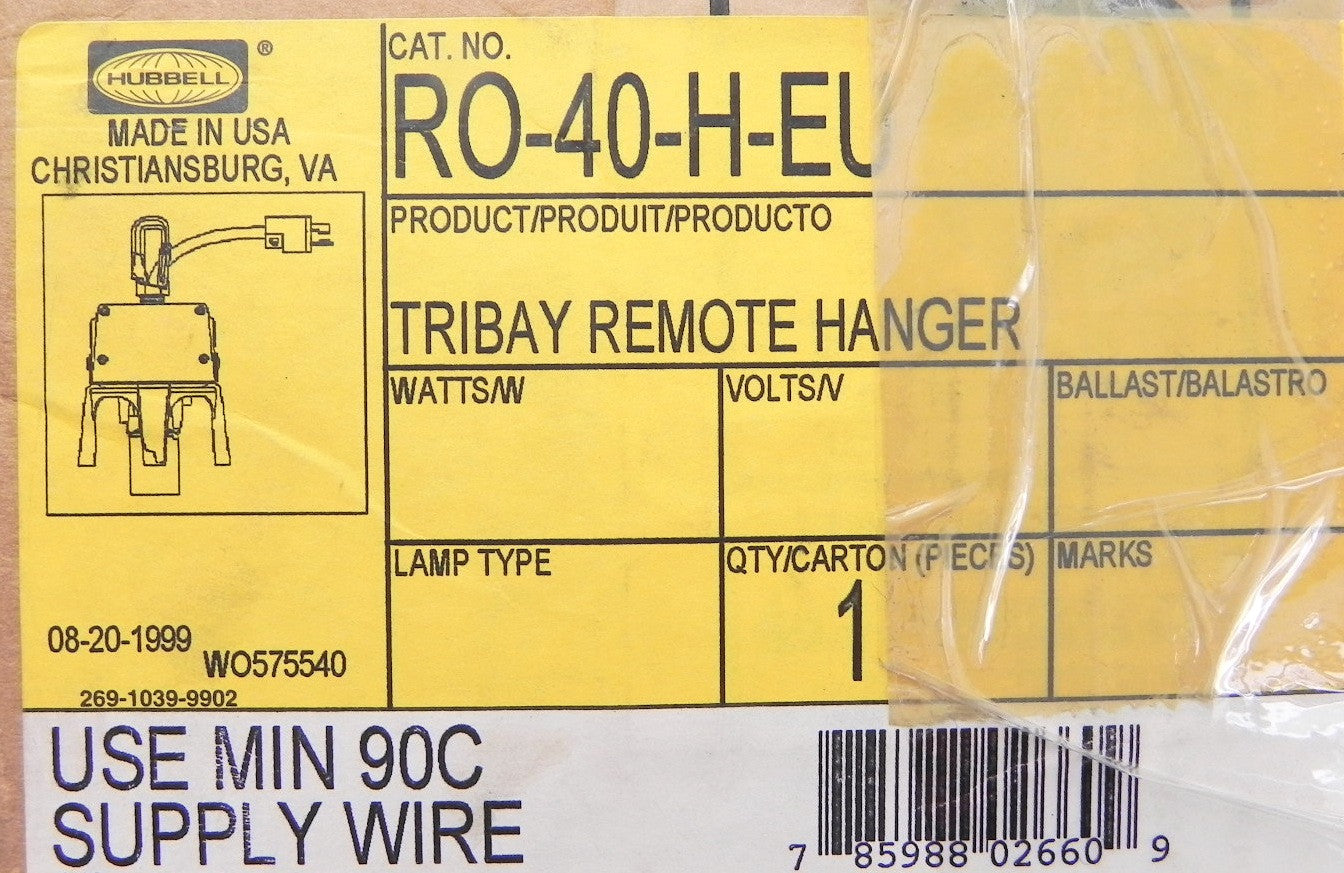 Hubbell Tribay Remote Hanger RO-40-H-EU - Advance Operations