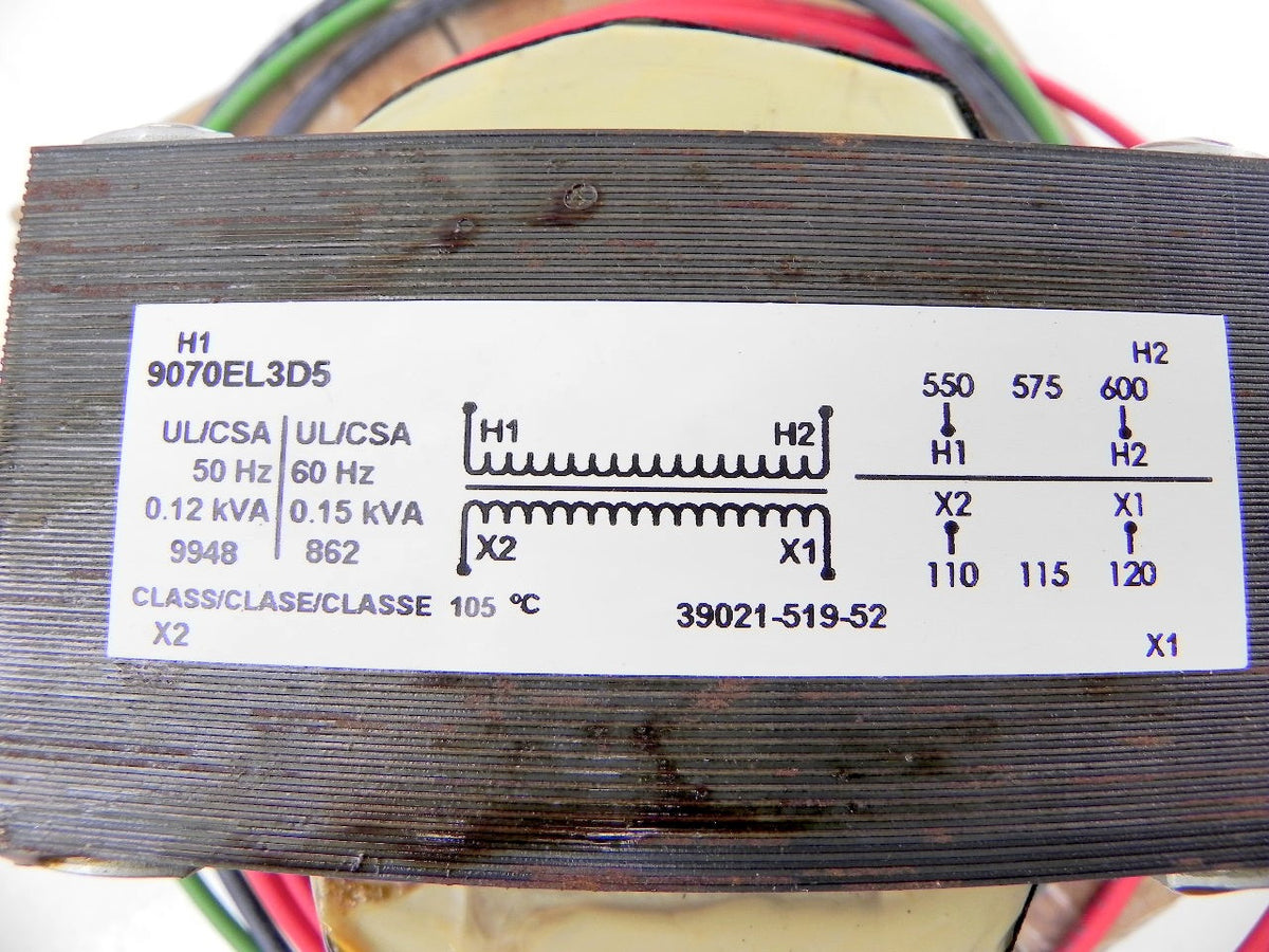 Square D Industrial Control Transformer 9070EL3D5 - Advance Operations