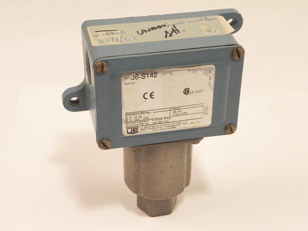 United Electric Pressure Switch Model 142 J6-S142 - Advance Operations