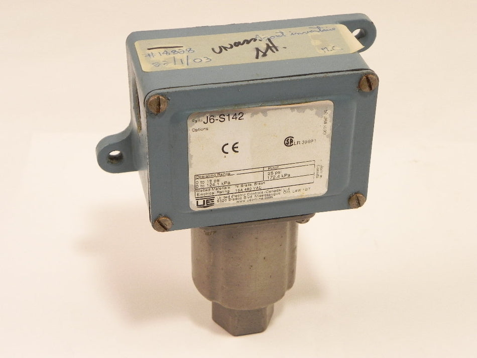United Electric Pressure Switch Model 142 J6-S142 - Advance Operations