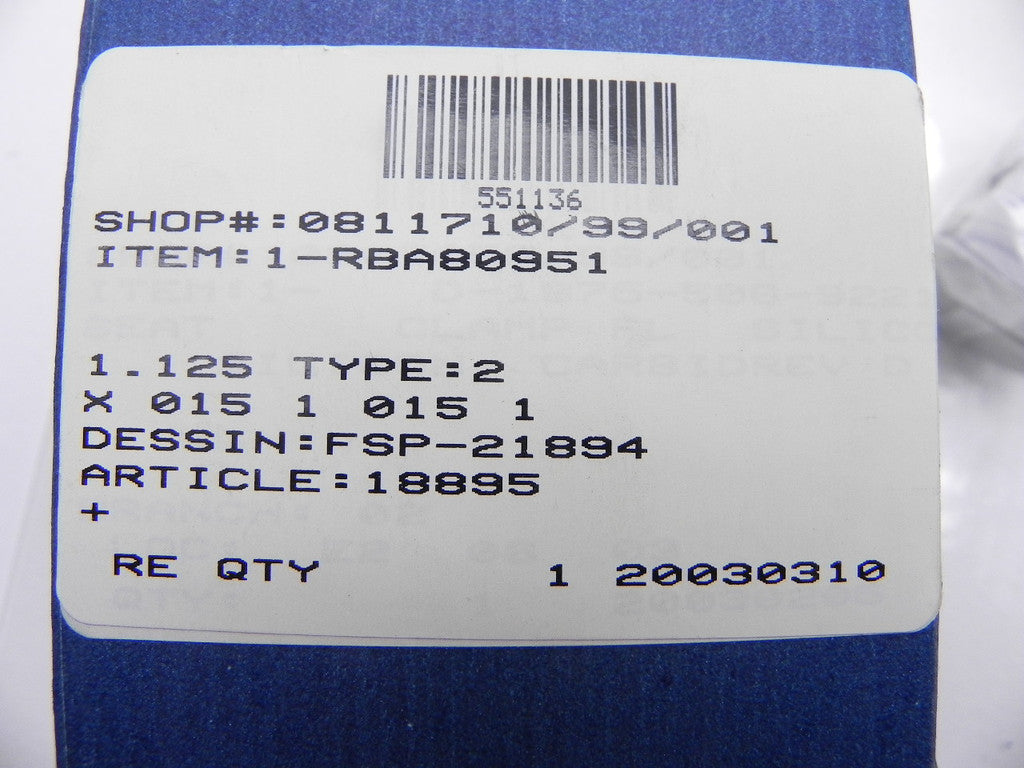 John Crane Mechanical Seal RBA80951 - Advance Operations