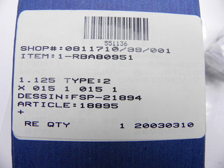 John Crane Mechanical Seal RBA80951 - Advance Operations