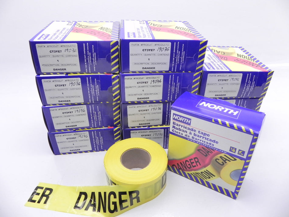 North Barricade Tape 1000' CT3YE7 (Lot of 12) - Advance Operations