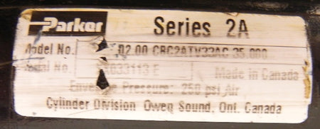 Parker Pneumatic Cylinder 2" X 35" CBC2ATV33AC - Advance Operations
