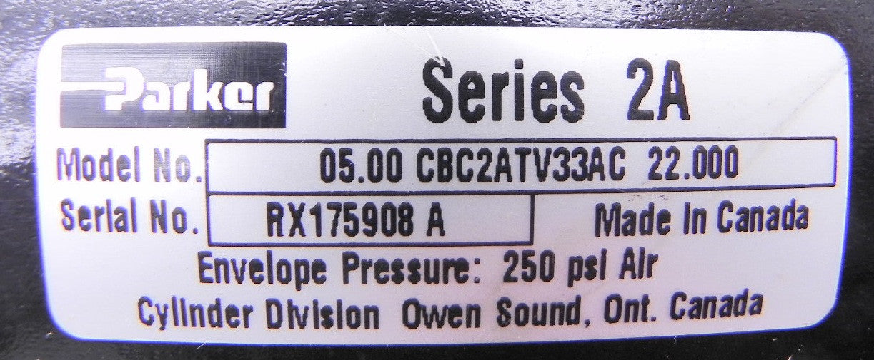Parker Pneumatic Cylinder CBC2ATV33AC - Advance Operations