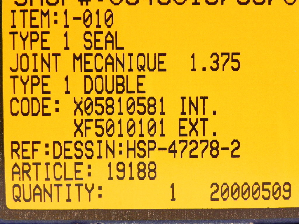 John Crane Mechanical Seal TYPE 1 DBL 1-3/8" - Advance Operations