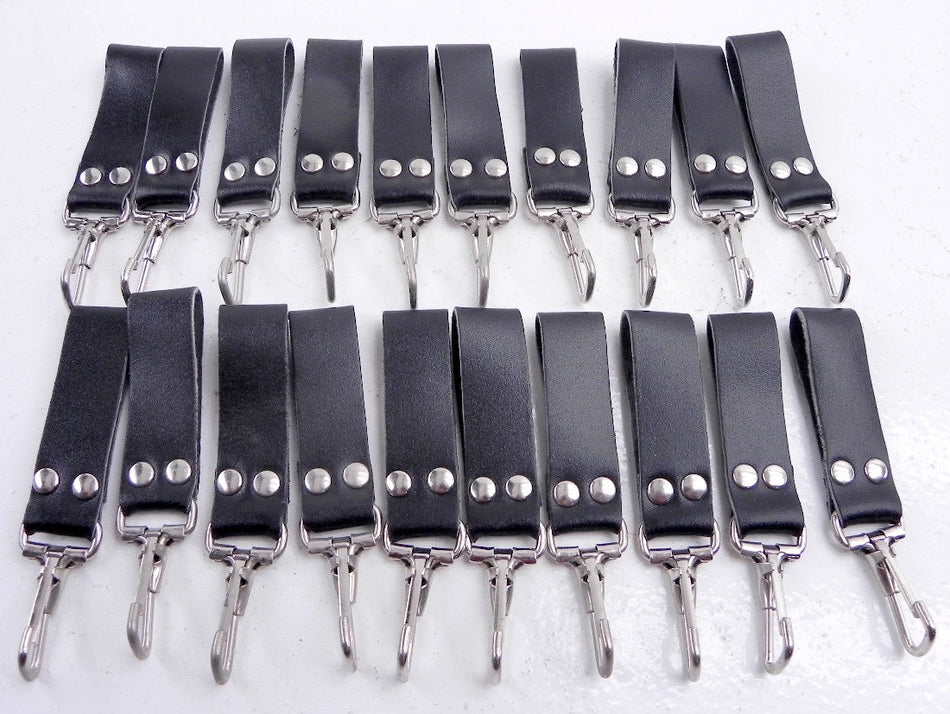 Black Leather Belt Tool Keeper 3" (Lot of 20) - Advance Operations