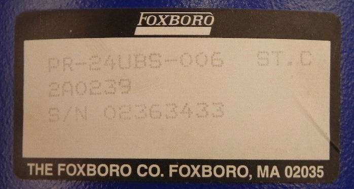 Foxboro Temperature Probe PR-24UBS-006 - Advance Operations