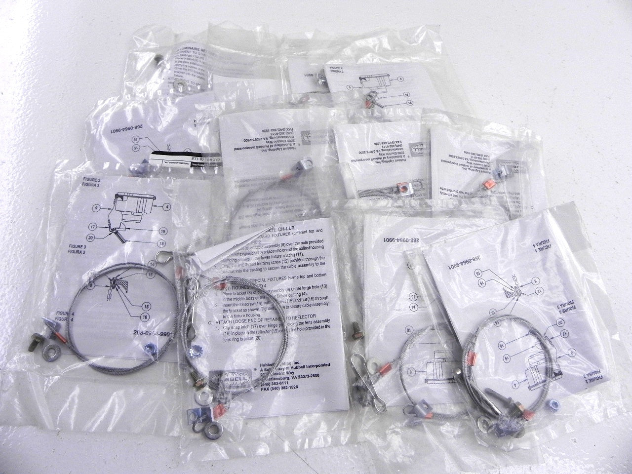 Hubbell Lighting Lower Luminaire Retainer Cable CH-LLR (Lot of 12) - Advance Operations