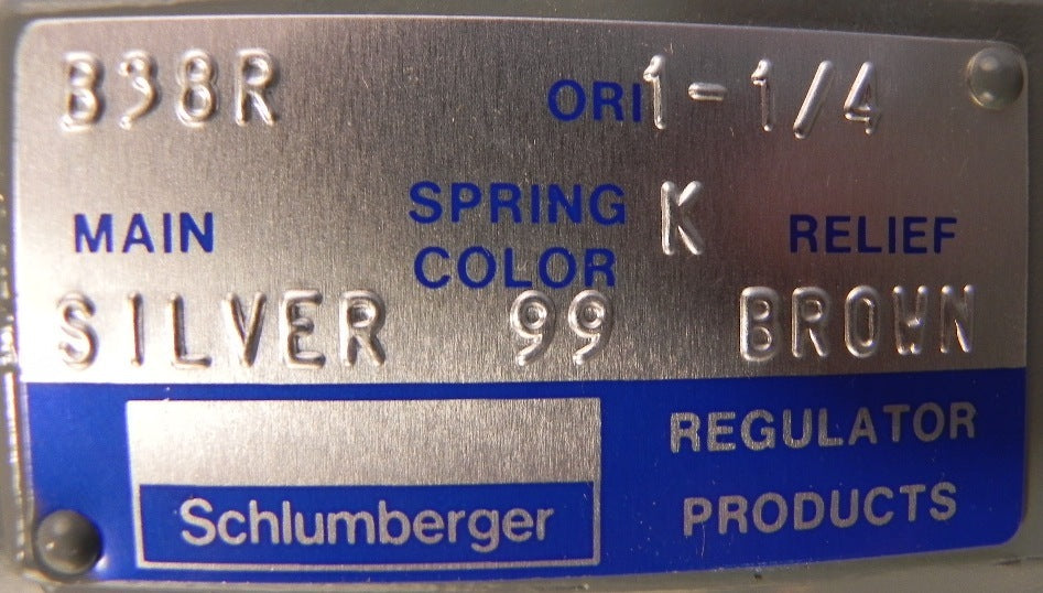 Schlumberger Pressure Regulator 1-1/2" B38R - Advance Operations