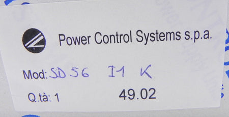 Control Power System Power Supply SD56 I1K / OP 61863 - Advance Operations